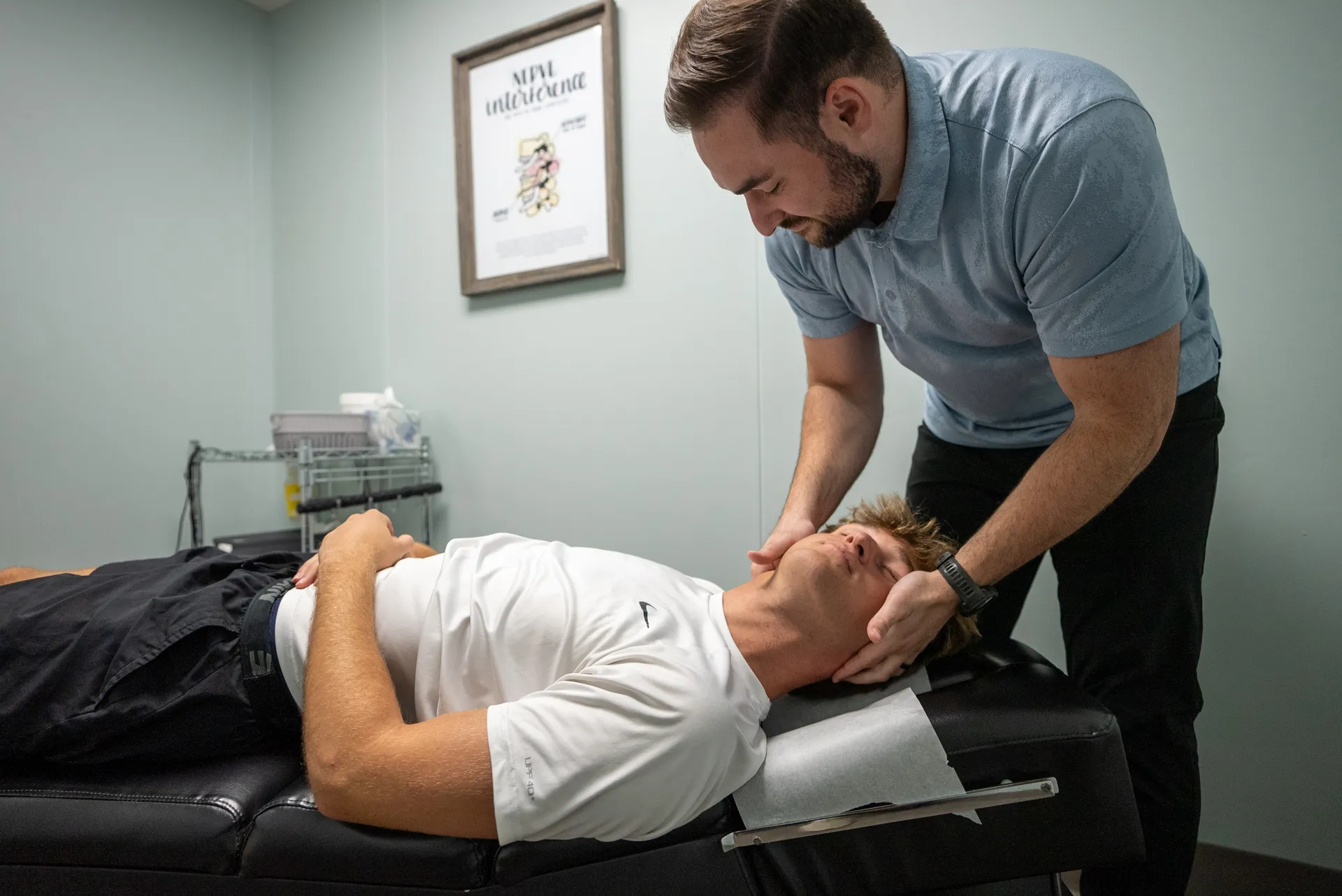 A Sovar Chiropractic doctor in the office